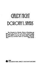 Cover of Gaudy Night by Dorothy L. Sayers
