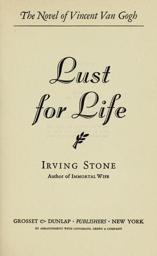 Cover of Lust for Life by Irving Stone