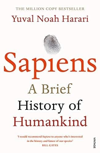 Cover of Sapiens by Yuval Noah Harari
