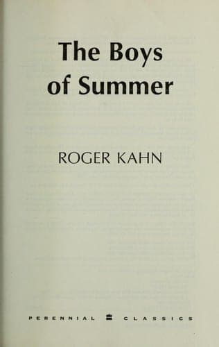 Cover of The Boys of Summer by Roger Kahn